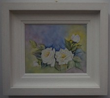 Framed paintings on porcelain tiles