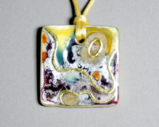 Hand-painted pendants on porcelain