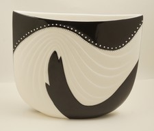 Black and white art-deco vase
