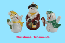 A selection of Christmas ornaments and gifts